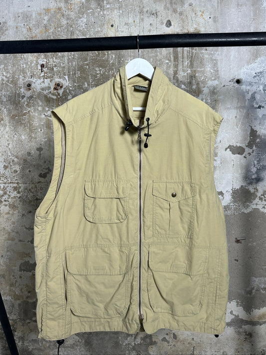 Beige utility vest
