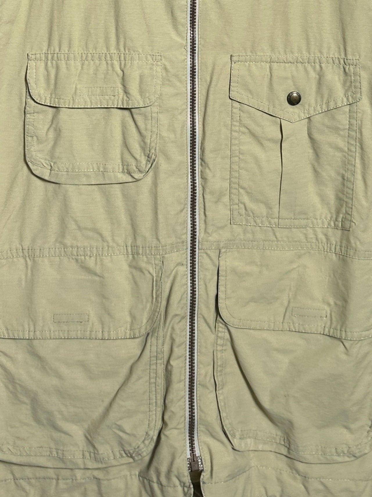 Beige utility vest